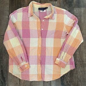 Vintage Willow Ridge Colorful Button Down 100% Cotton Women’s Large